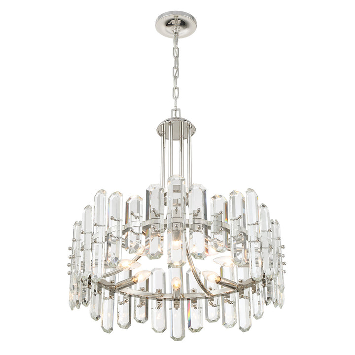 Bolton 8 Light Polished Nickel Chandelier Crystorama