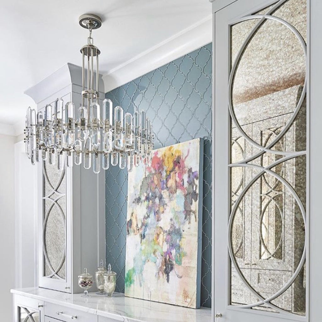 Bolton 8 Light Polished Nickel Chandelier Crystorama