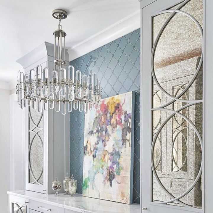 Bolton 8 Light Polished Nickel Chandelier Crystorama