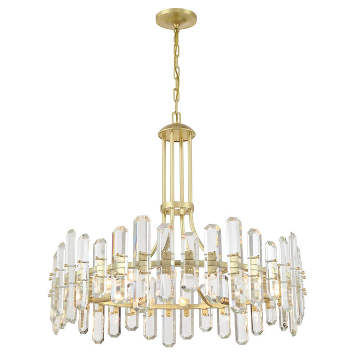 Bolton 12 Light Aged Brass Chandelier Crystorama