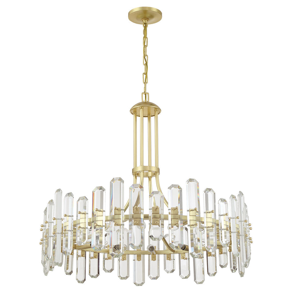 Bolton 12 Light Aged Brass Chandelier Crystorama