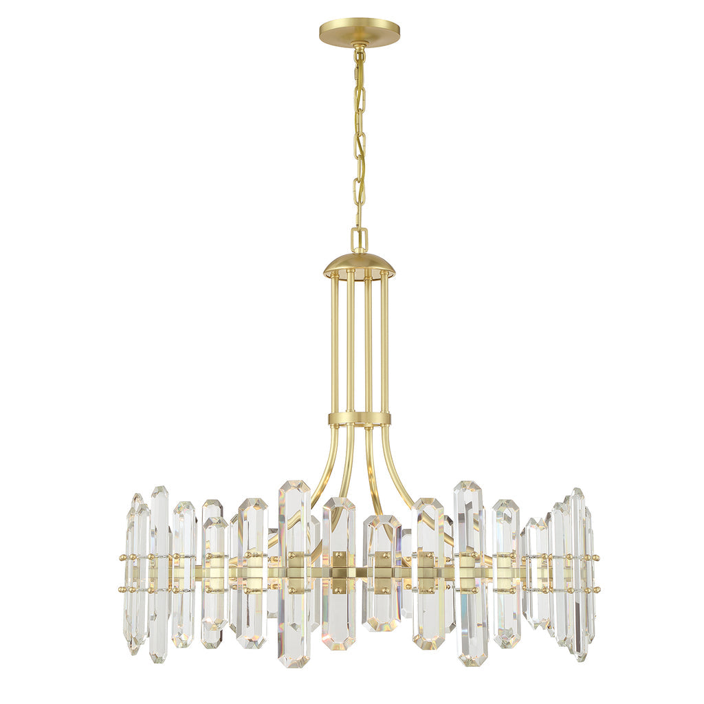 Bolton 12 Light Aged Brass Chandelier Crystorama