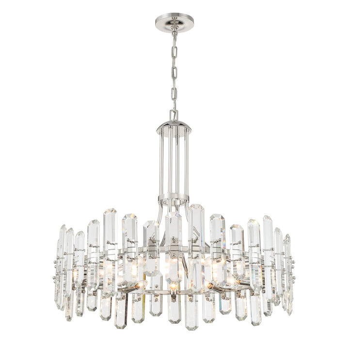 Bolton 12 Light Polished Nickel Chandelier Crystorama