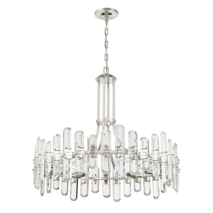 Bolton 12 Light Polished Nickel Chandelier Crystorama