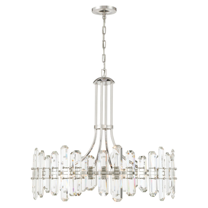 Bolton 12 Light Polished Nickel Chandelier Crystorama