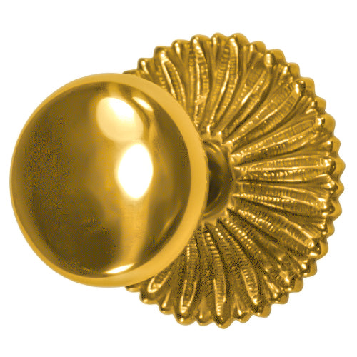 French Provincial Rosette Door Set with Round Brass Door Knobs (Several Finishes Available)