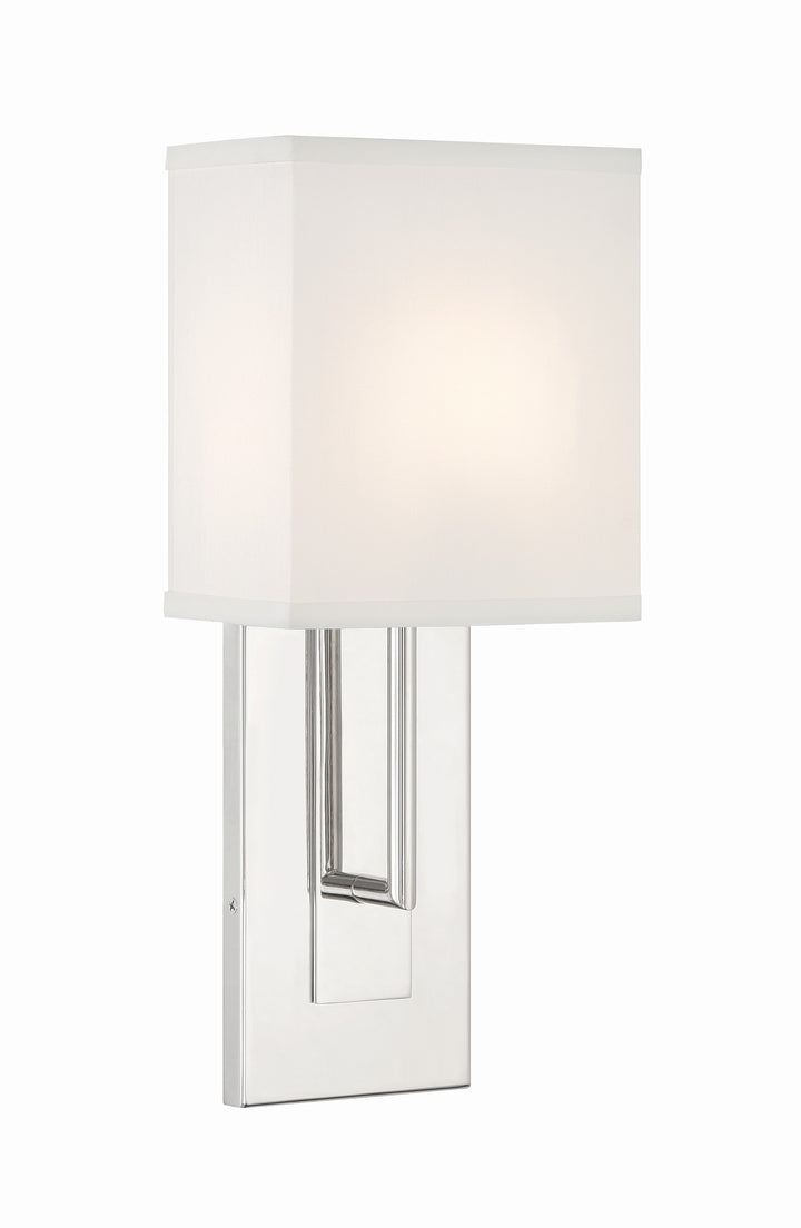 Brent 1 Light Polished Nickel Sconce Crystorama