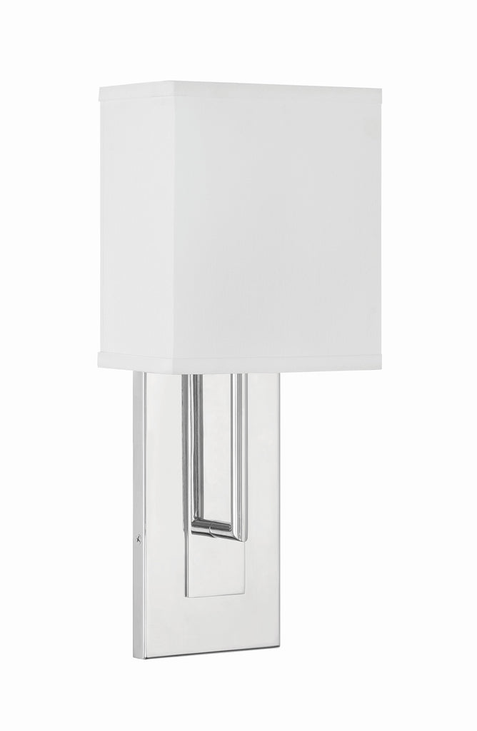 Brent 1 Light Polished Nickel Sconce Crystorama