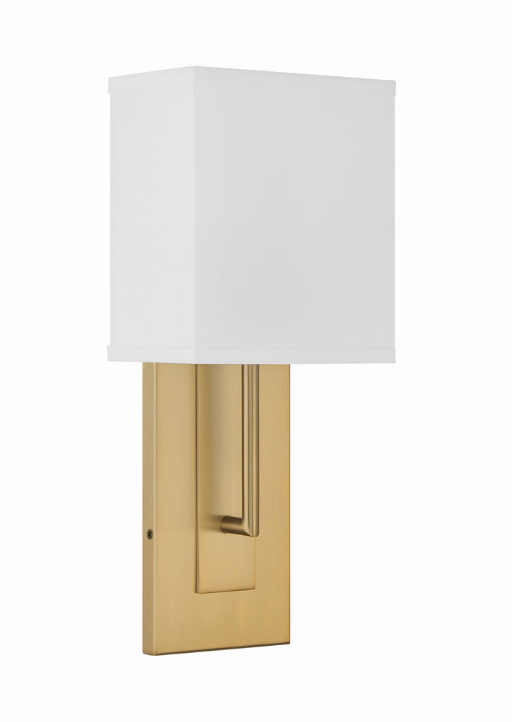 Brent 1 Light Vibrant Gold Sconce Crystorama