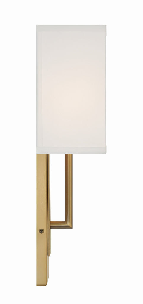 Brent 1 Light Vibrant Gold Sconce Crystorama