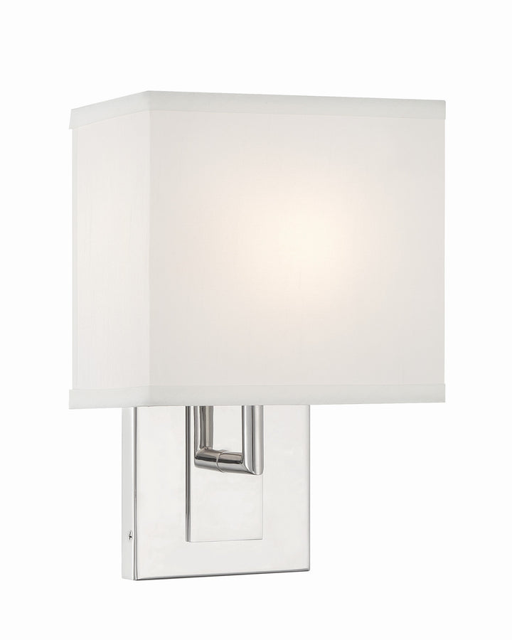 Brent 1 Light Polished Nickel Sconce Crystorama