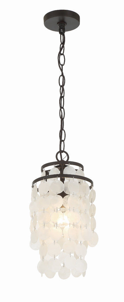 Brielle 1 Light Dark Bronze Mini Pendant Crystorama