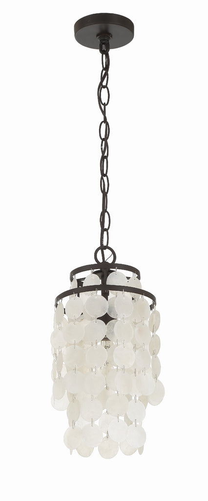 Brielle 1 Light Dark Bronze Mini Pendant Crystorama