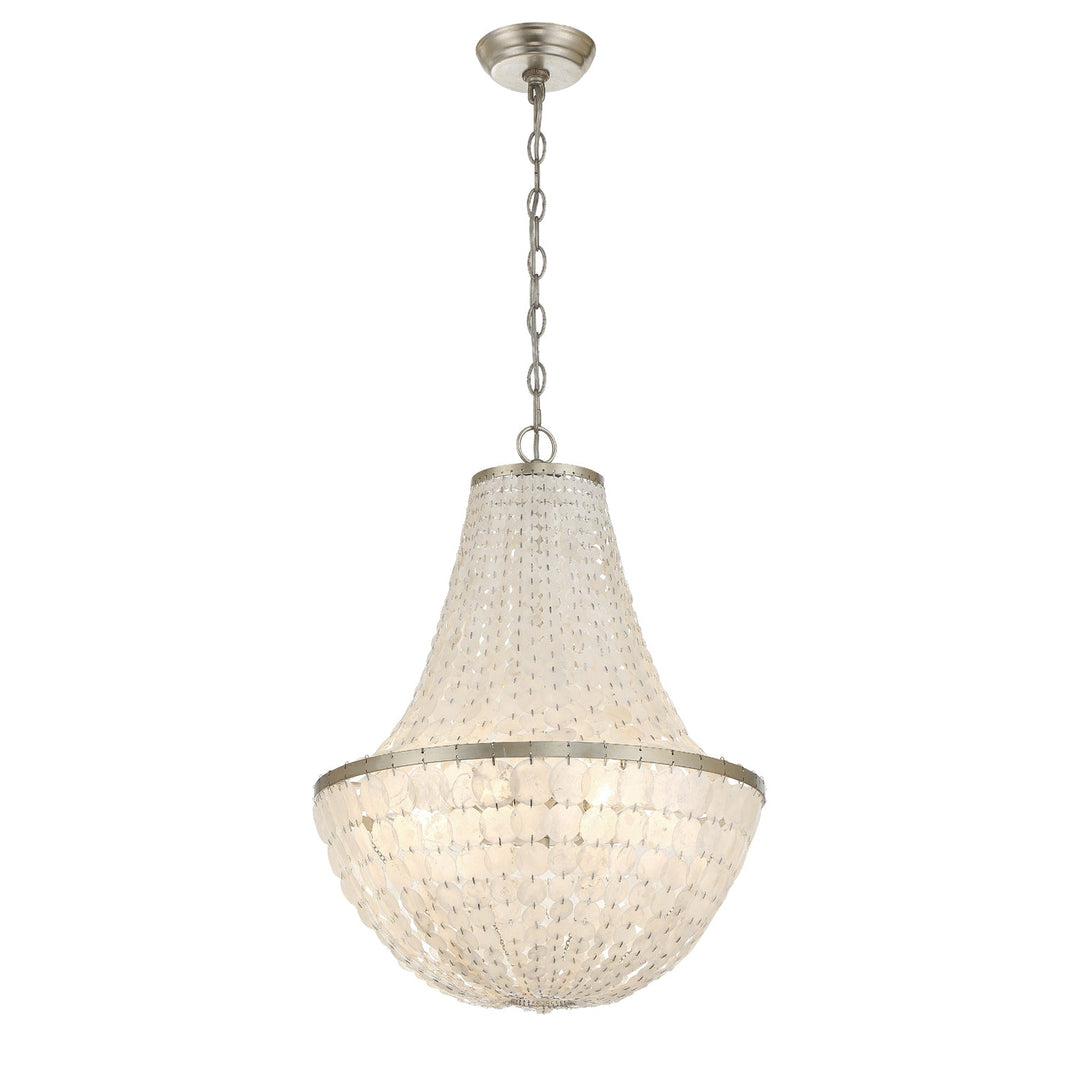 Brielle 6 Light Antique Silver Chandelier Crystorama