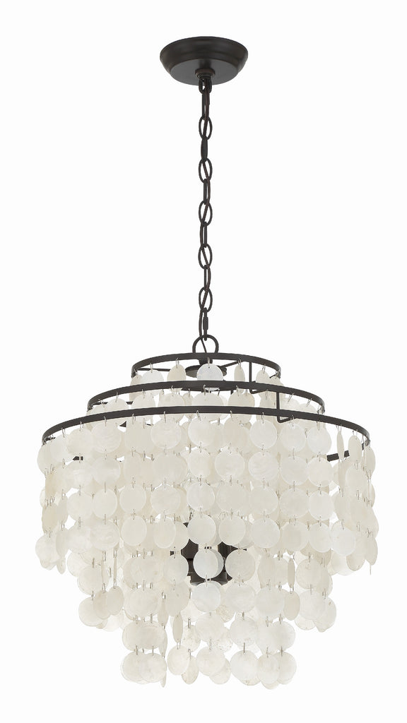 Brielle 4 Light Dark Bronze Chandelier Crystorama