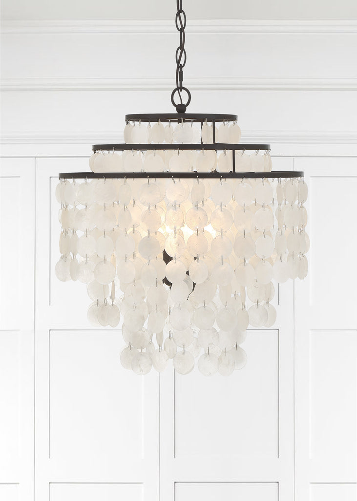 Brielle 4 Light Dark Bronze Chandelier Crystorama