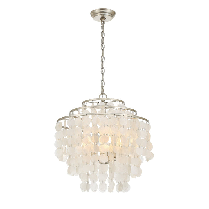 Brielle 4 Light Antique Silver Chandelier Crystorama