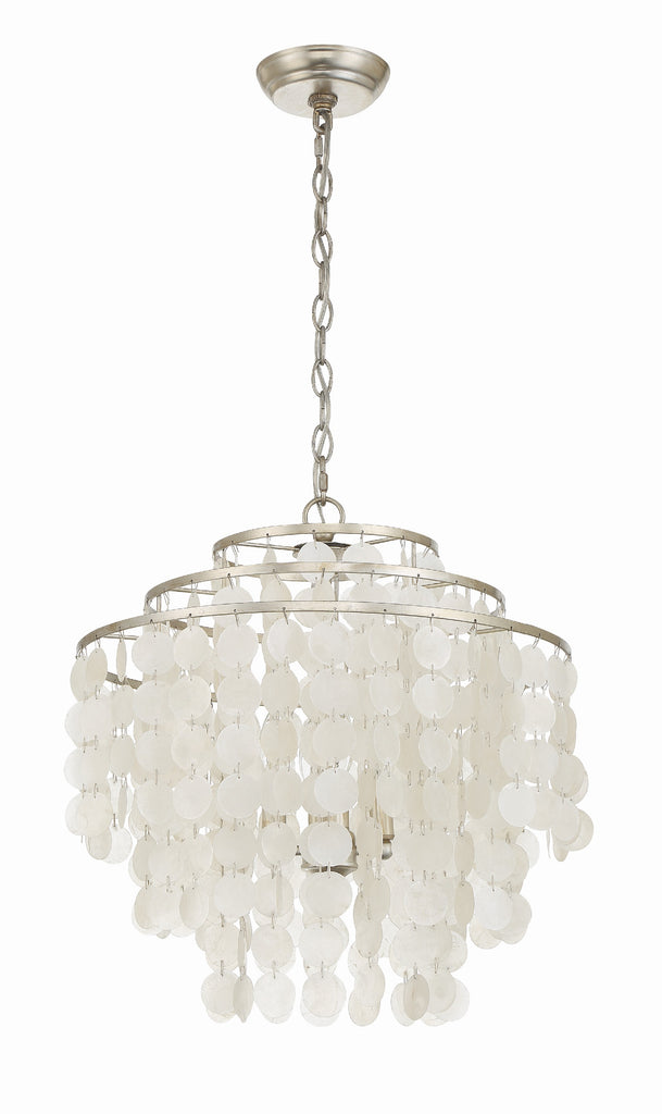 Brielle 4 Light Antique Silver Chandelier Crystorama