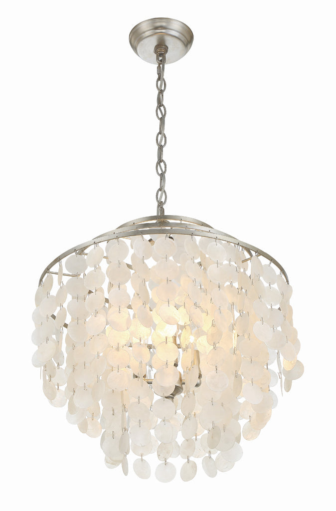 Brielle 4 Light Antique Silver Chandelier Crystorama