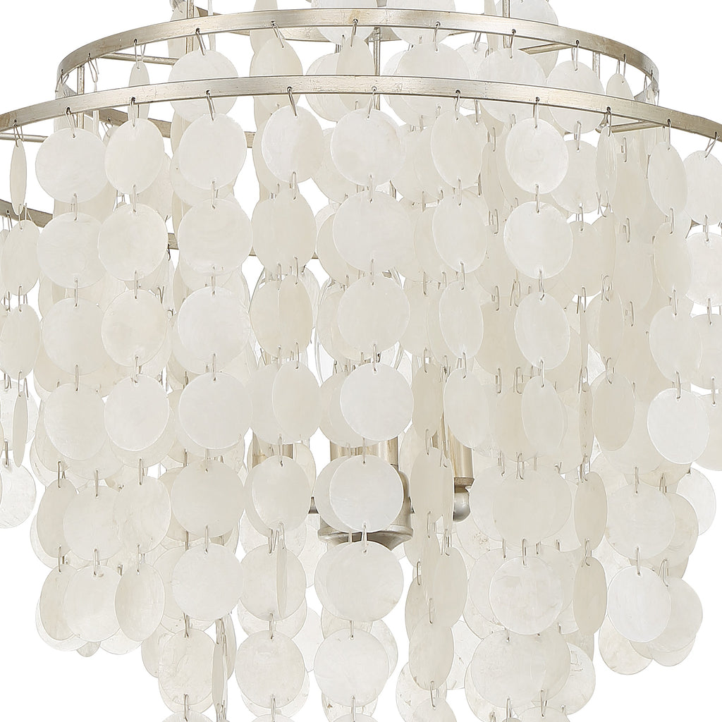 Brielle 4 Light Antique Silver Chandelier Crystorama