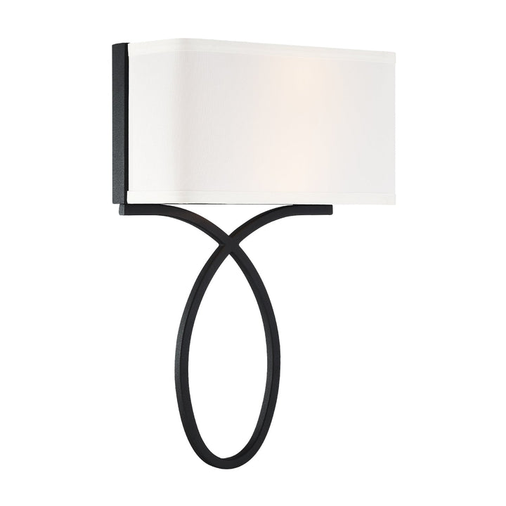 Brinkley 2 Light Black Forged Sconce Crystorama