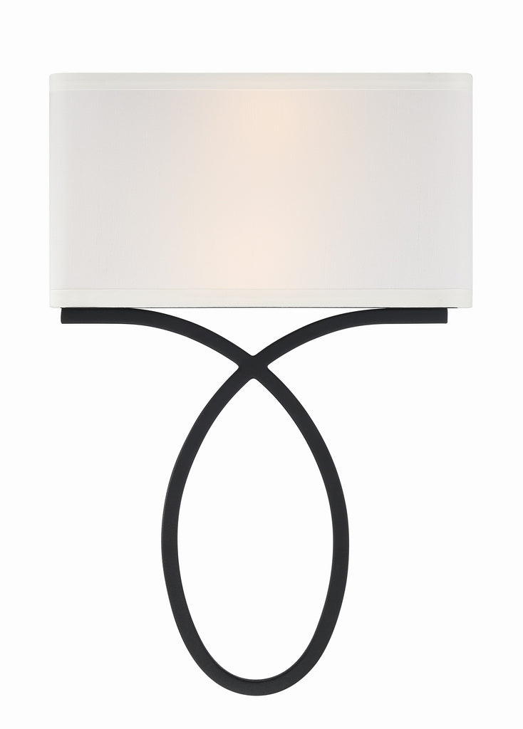 Brinkley 2 Light Black Forged Sconce Crystorama