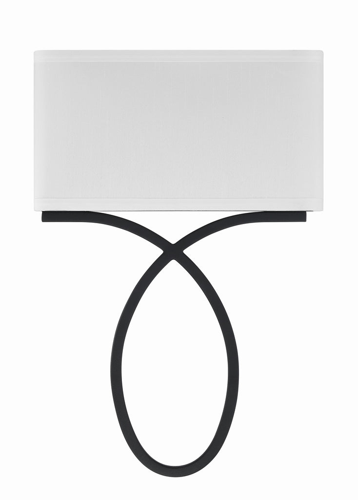 Brinkley 2 Light Black Forged Sconce Crystorama