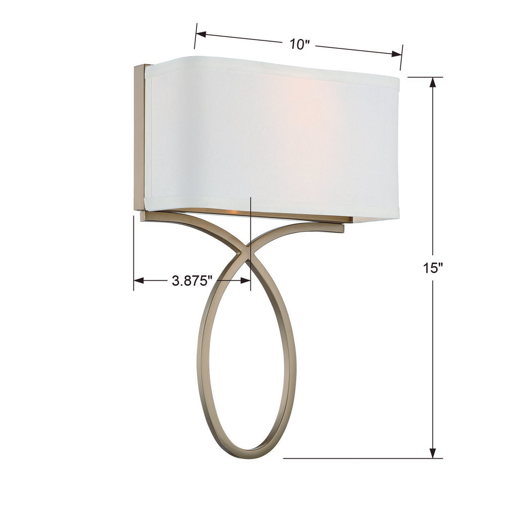 Brinkley 2 Light Polished Nickel Sconce Crystorama