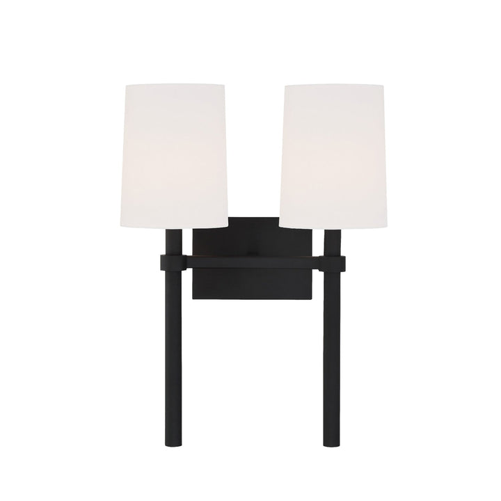 Bromley 2 Light Black Forged Sconce Crystorama