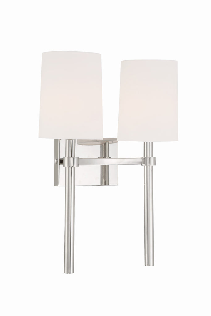 Bromley 2 Light Polished Nickel Sconce Crystorama