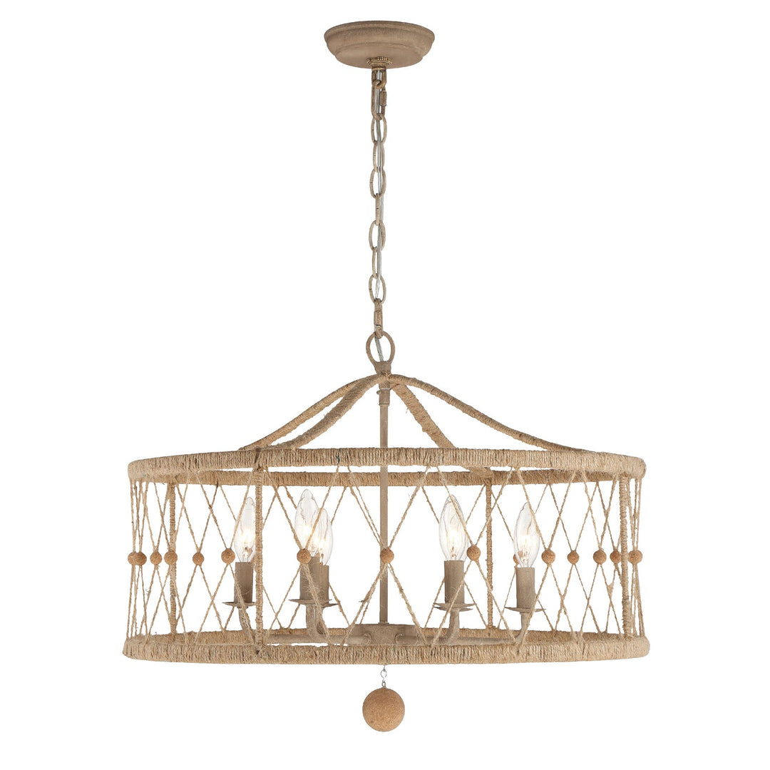 Brixton 6 Light Burnished Silver Chandelier Crystorama