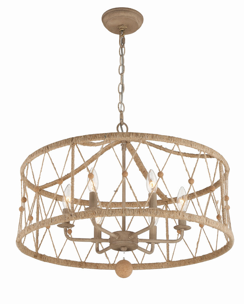 Brixton 6 Light Burnished Silver Chandelier Crystorama