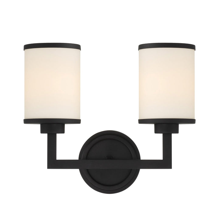 Bryant 2 Light Black Forged Sconce Crystorama