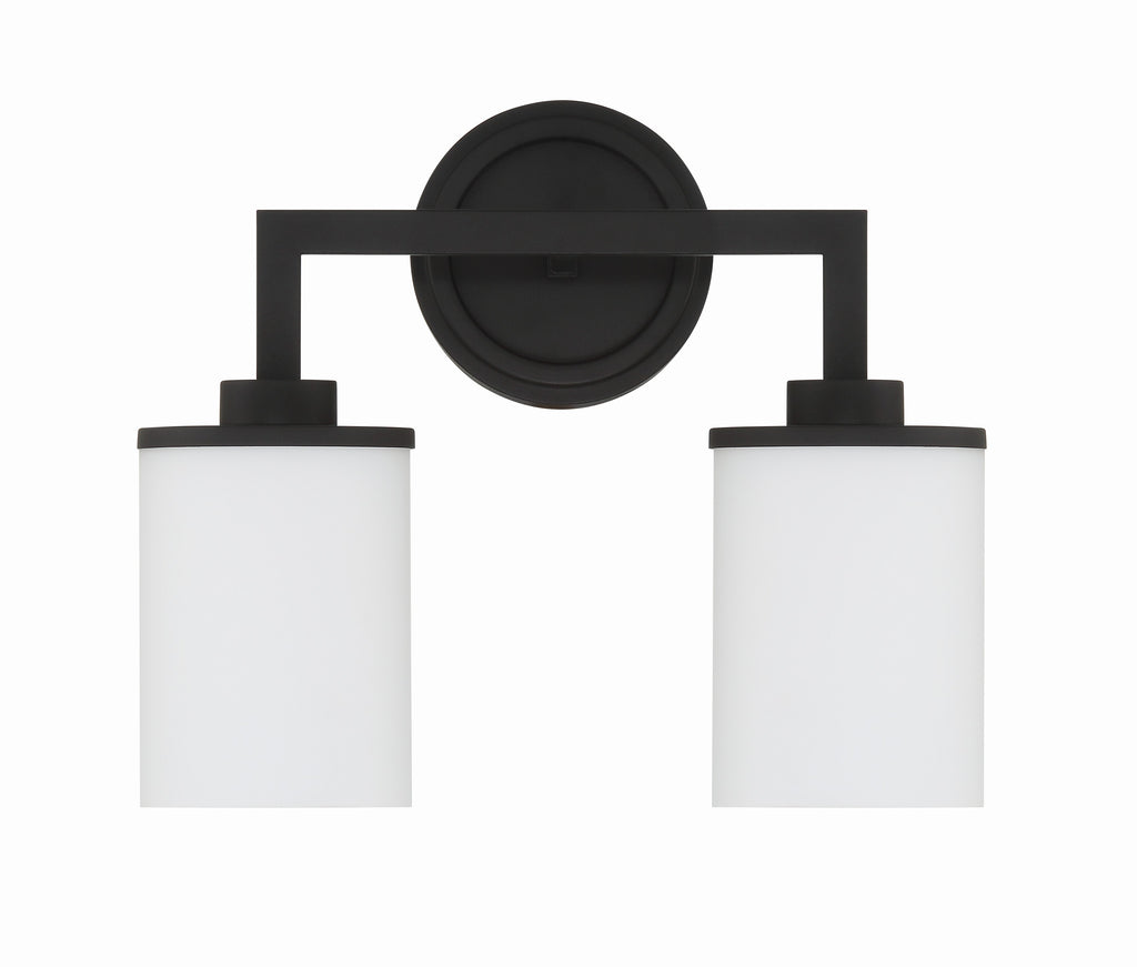 Bryant 2 Light Black Forged Sconce Crystorama