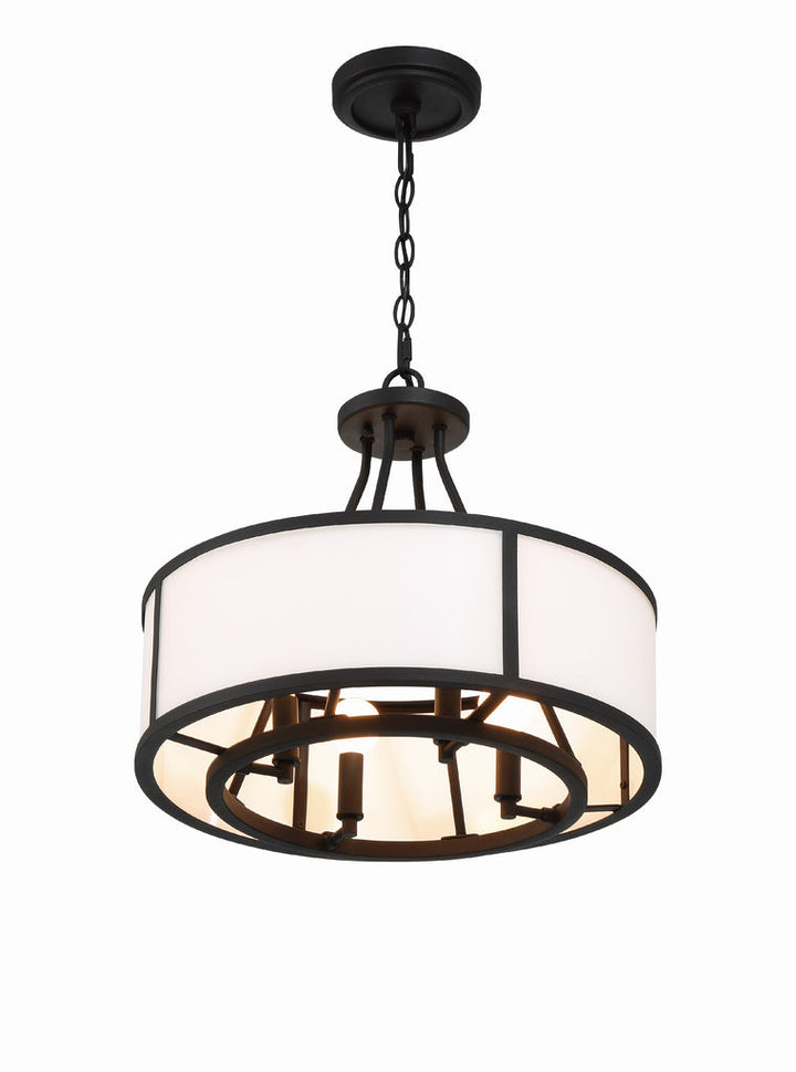 Bryant 4 Light Black Forged Chandelier Crystorama