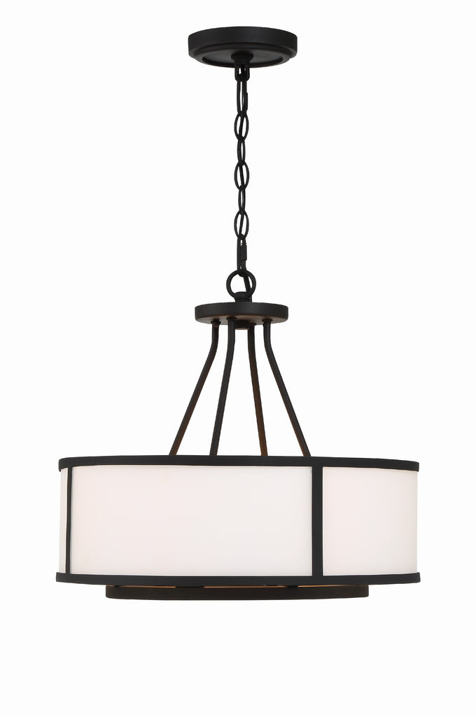 Bryant 4 Light Black Forged Chandelier Crystorama