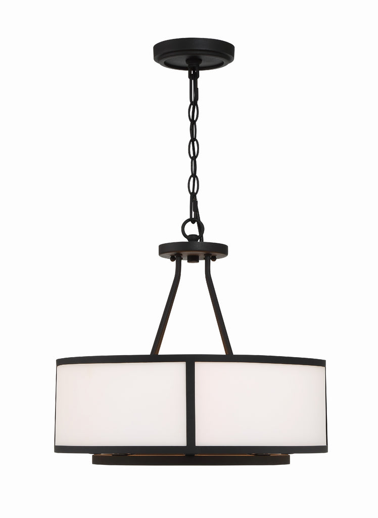 Bryant 4 Light Black Forged Chandelier Crystorama