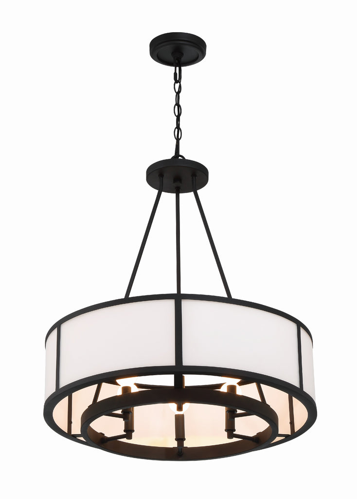 Bryant 6 Light Black Forged Chandelier Crystorama