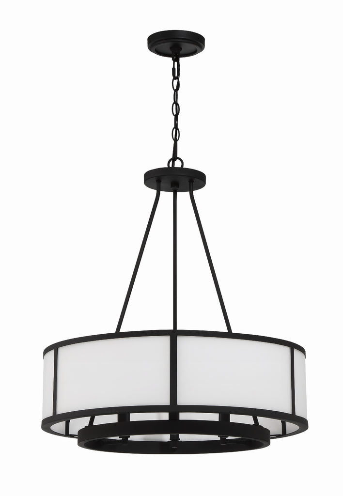 Bryant 6 Light Black Forged Chandelier Crystorama