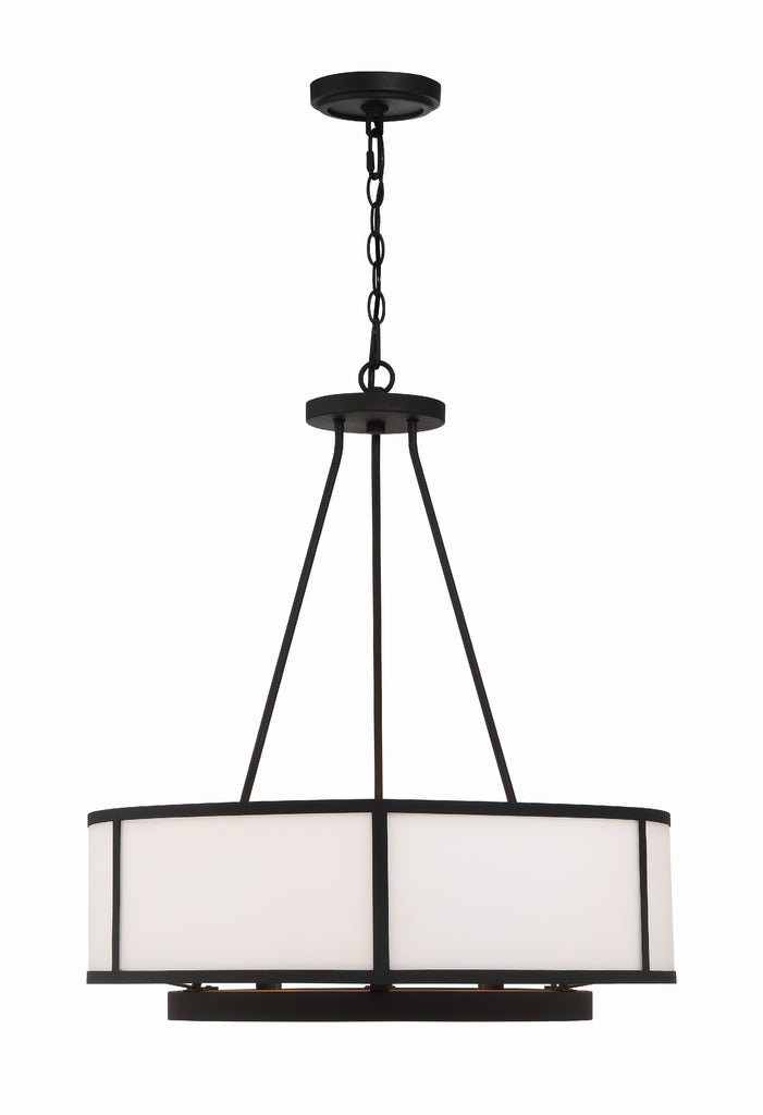 Bryant 6 Light Black Forged Chandelier Crystorama