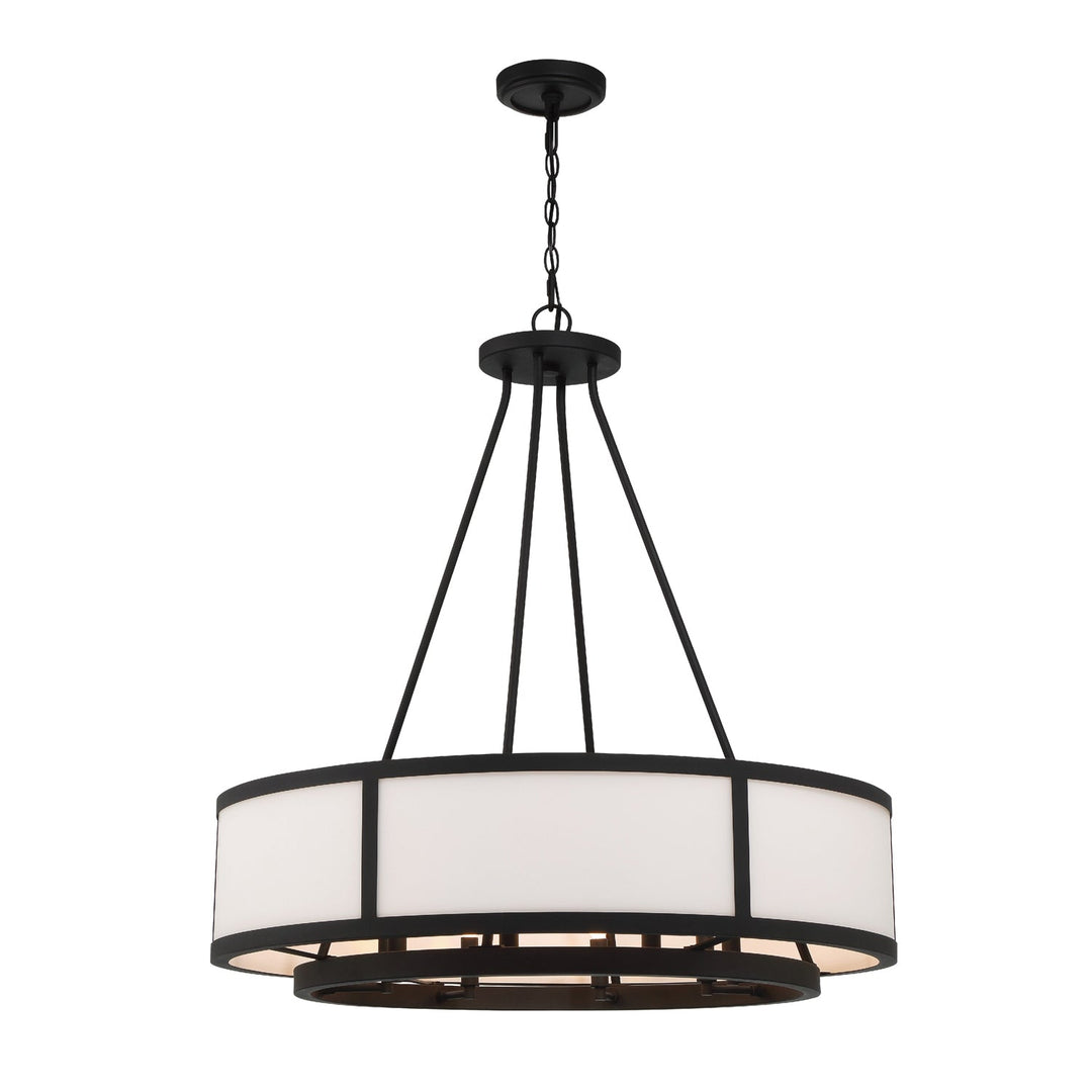 Bryant 8 Light Black Forged Chandelier Crystorama