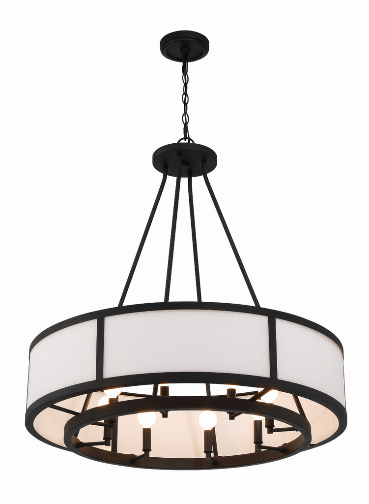 Bryant 8 Light Black Forged Chandelier Crystorama