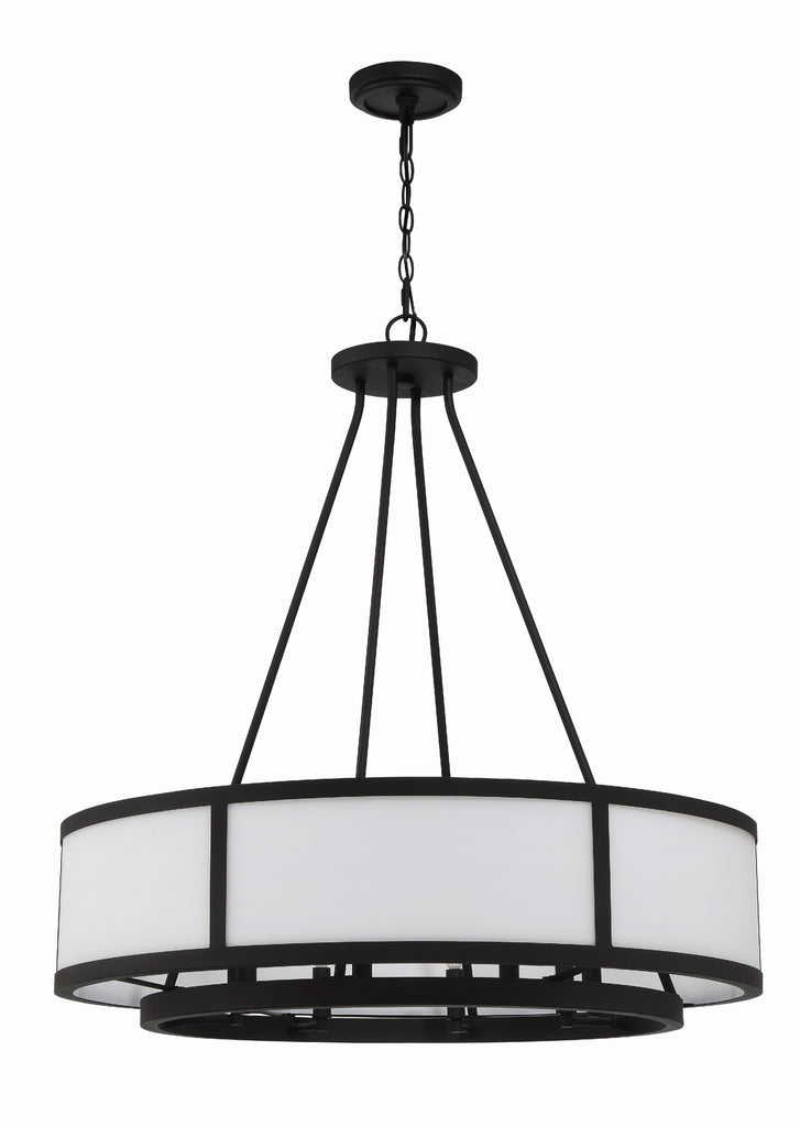 Bryant 8 Light Black Forged Chandelier Crystorama