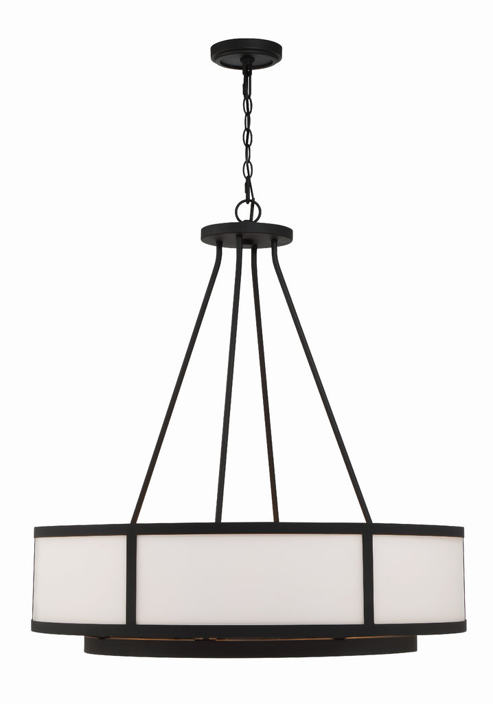 Bryant 8 Light Black Forged Chandelier Crystorama