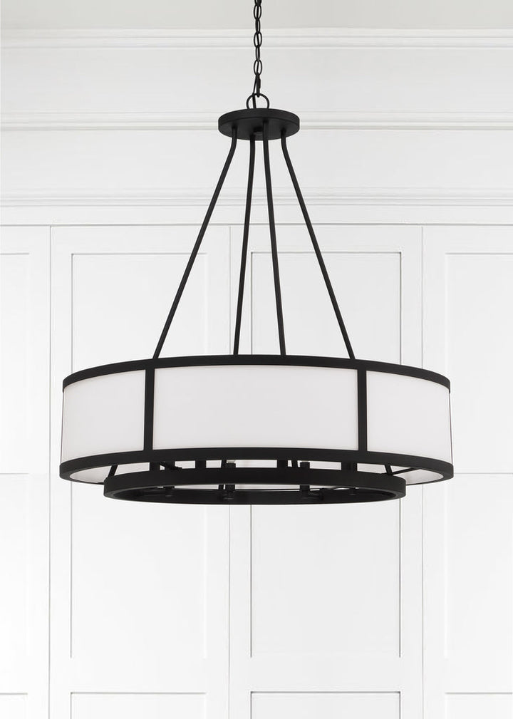 Bryant 8 Light Black Forged Chandelier Crystorama