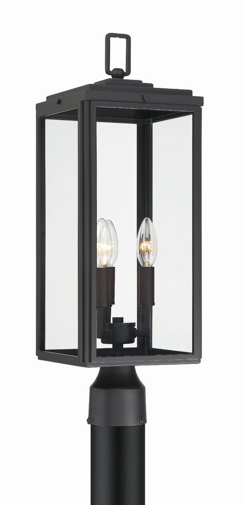 Crystorama Crystorama Byron 3 Light Matte Black Outdoor Post