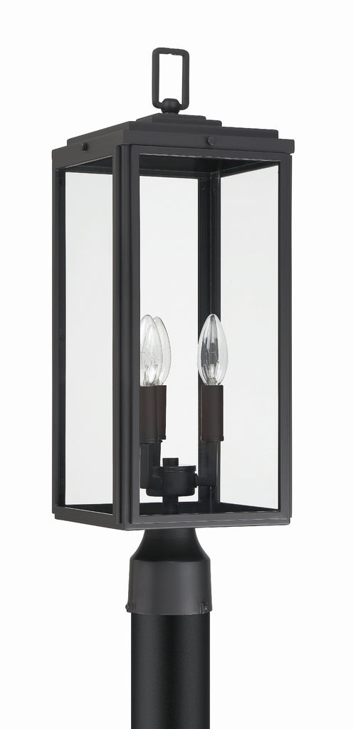 Crystorama Crystorama Byron 3 Light Matte Black Outdoor Post