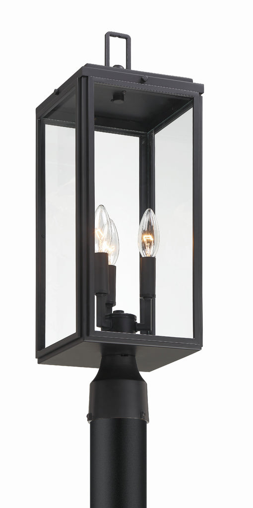 Crystorama Crystorama Byron 3 Light Matte Black Outdoor Post