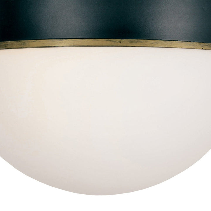 Brian Patrick Flynn Capsule 2 Light Matte Black + Textured Gold Outdoor Flush Mount Crystorama