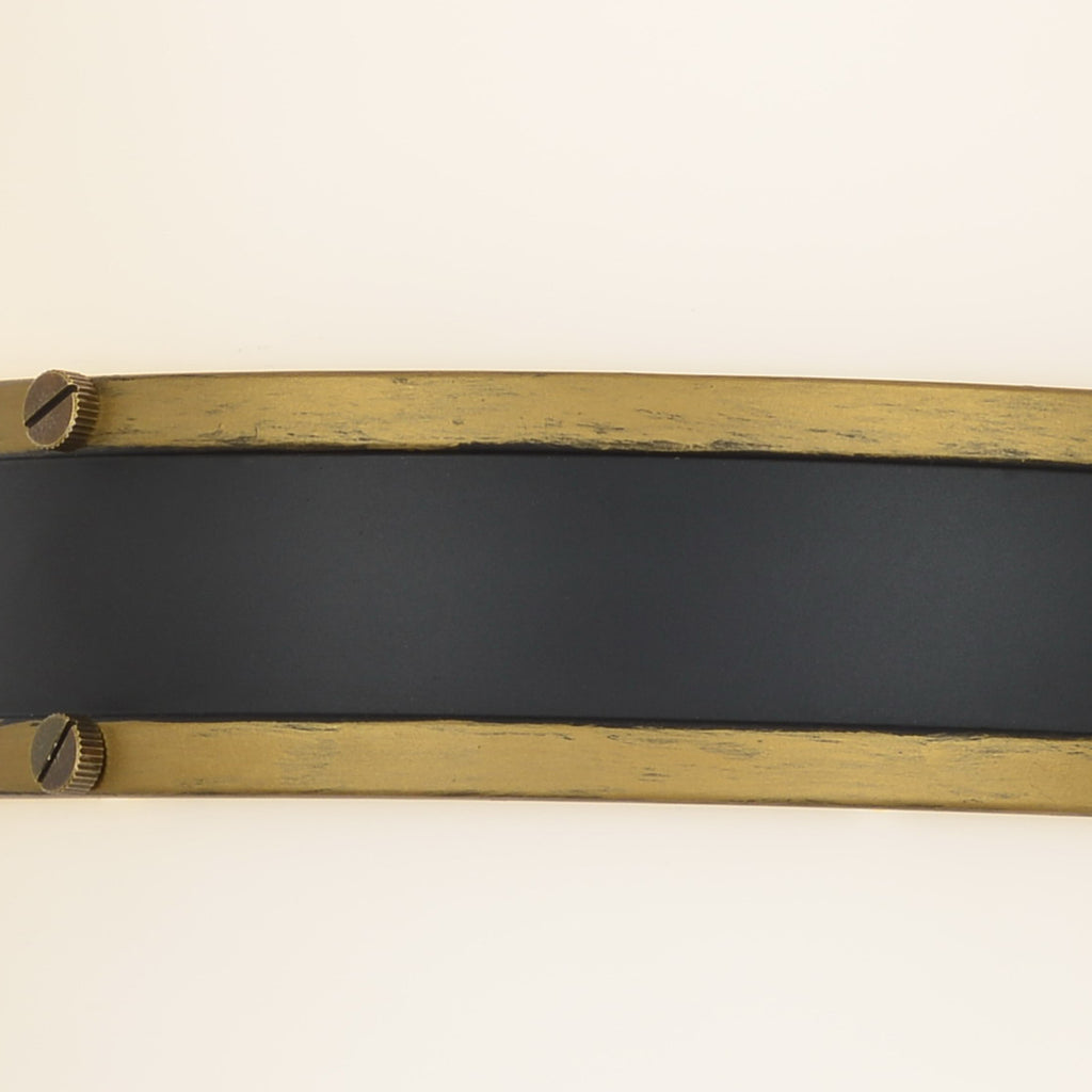 Brian Patrick Flynn Capsule 2 Light Matte Black + Textured Gold Outdoor Sconce Crystorama